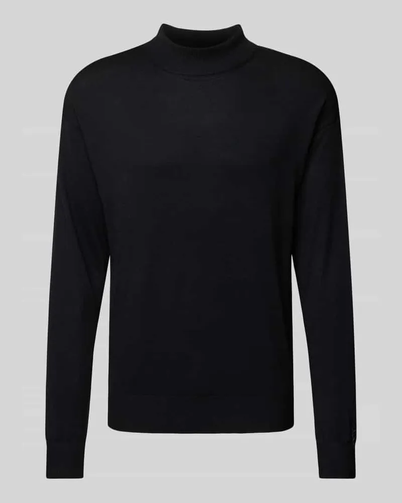 Scotch&Soda Strickpullover mit Stehkragen Modell 'CORE Black