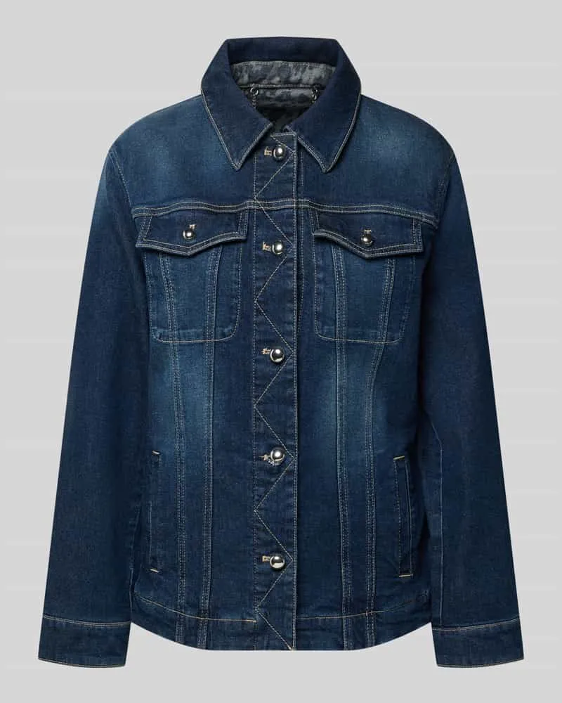 Marc Cain Regular Fit Jeansjacke mit Lyocell-Anteil Jeansblau