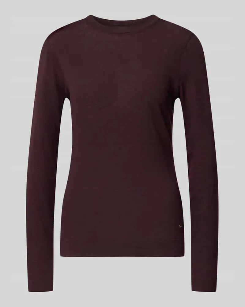 windsor. Longsleeve aus Lyocell-Mix mit Rundhalsausschnitt Bordeaux
