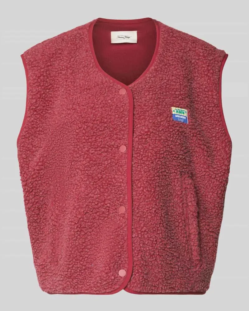 American Vintage Weste mit Rundhalsausschnitt Modell 'HOKTOWN Bordeaux