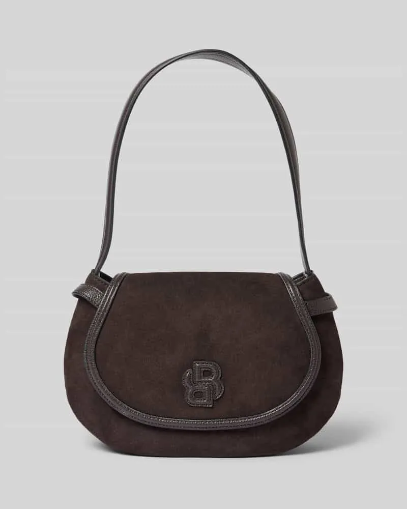 HUGO BOSS Umhängetasche mit Logo-Applikation Dunkelbraun