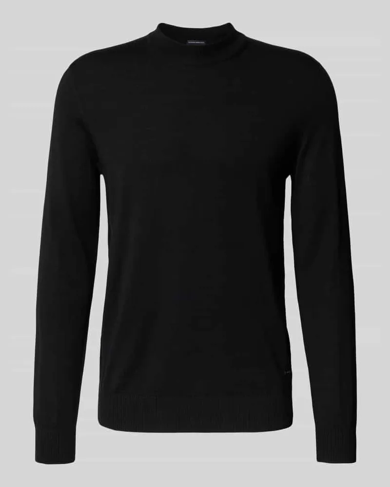 JOOP! Strickpullover aus reiner Wolle Modell 'Davide Black