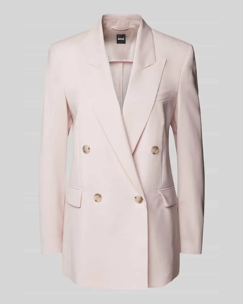 HUGO BOSS Blazer mit Brustleistentasche Hellrosa