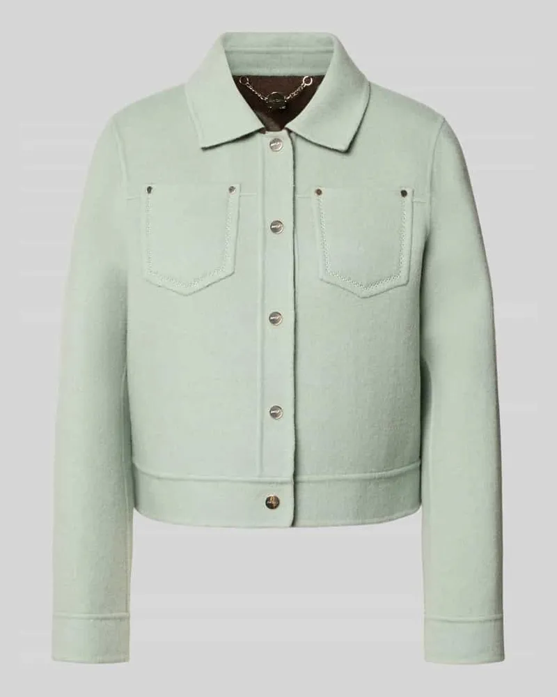 Marc Cain Jacke mit Knopfleiste und Brusttaschen Mint