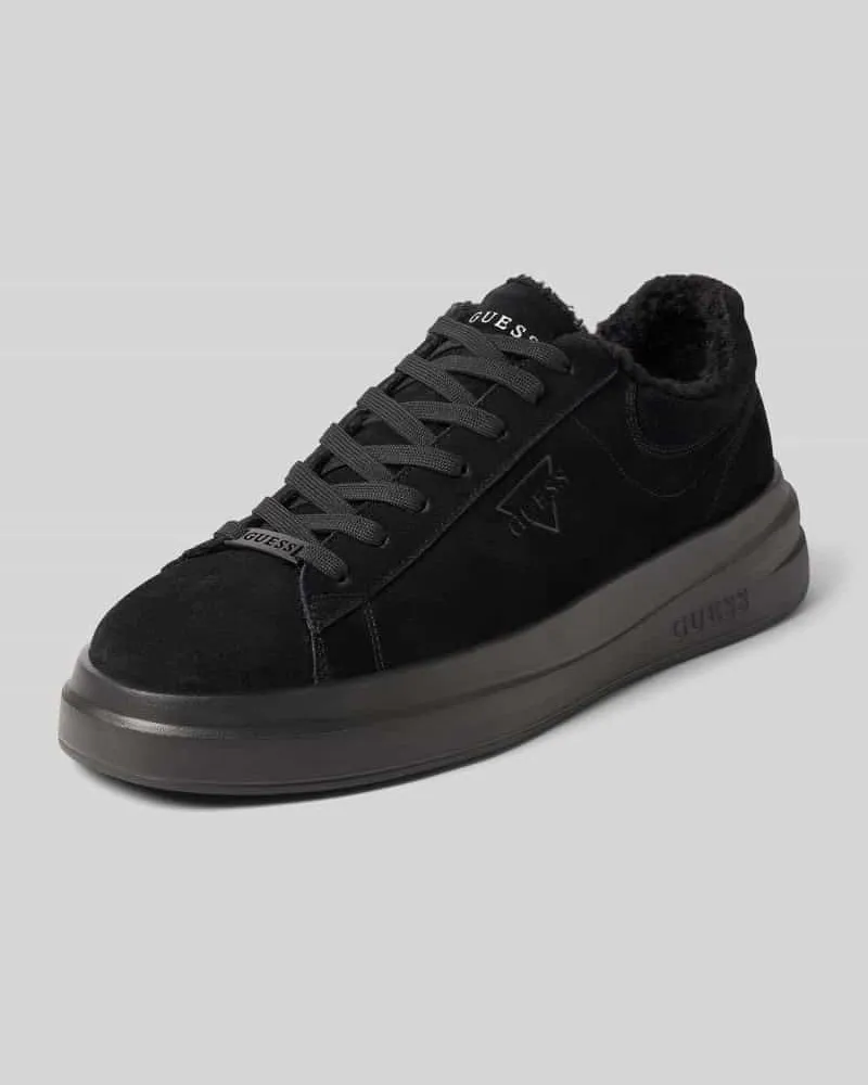 Guess Sneaker aus echtem Leder mit Logo-Prägung Modell 'Elban Black