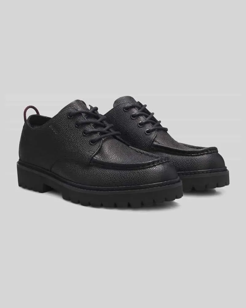 HUGO BOSS Schnürschuhe aus echtem Rindsleder Modell 'Draven_derb_sglt Black