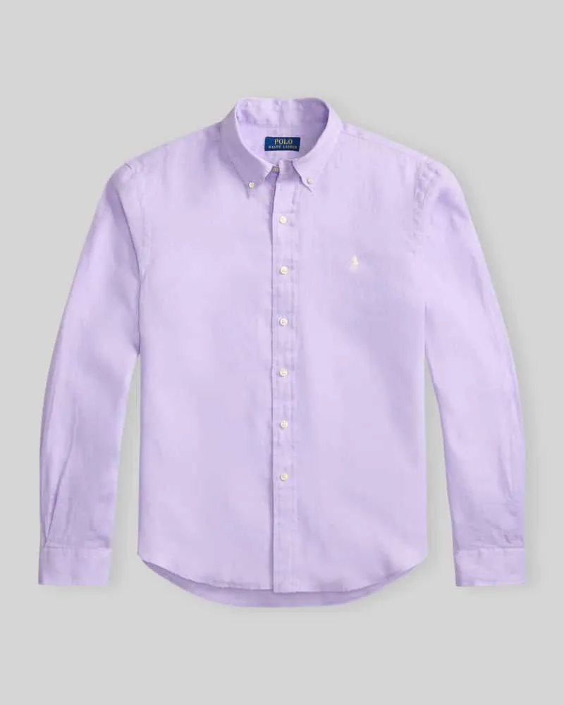 Ralph Lauren Relaxed Fit Freizeithemd aus reinem Leinen Lila
