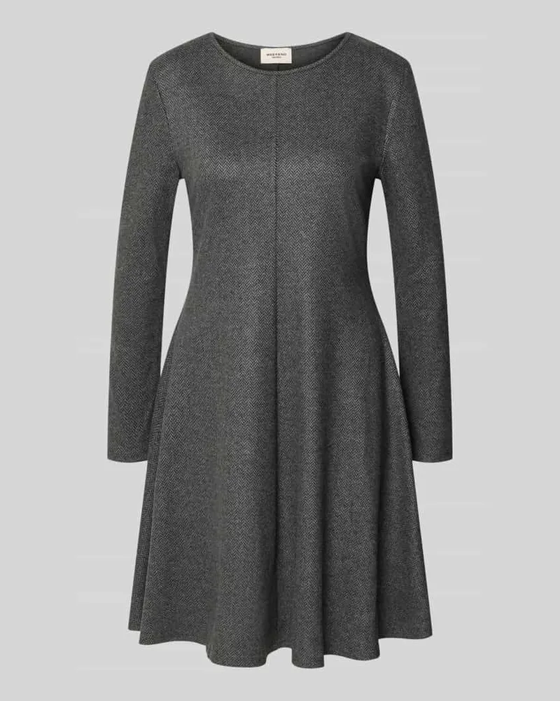 Max Mara Fit and Flare Freizeitkleid aus Viskose-Mix Modell 'ESULE Dunkelgrau