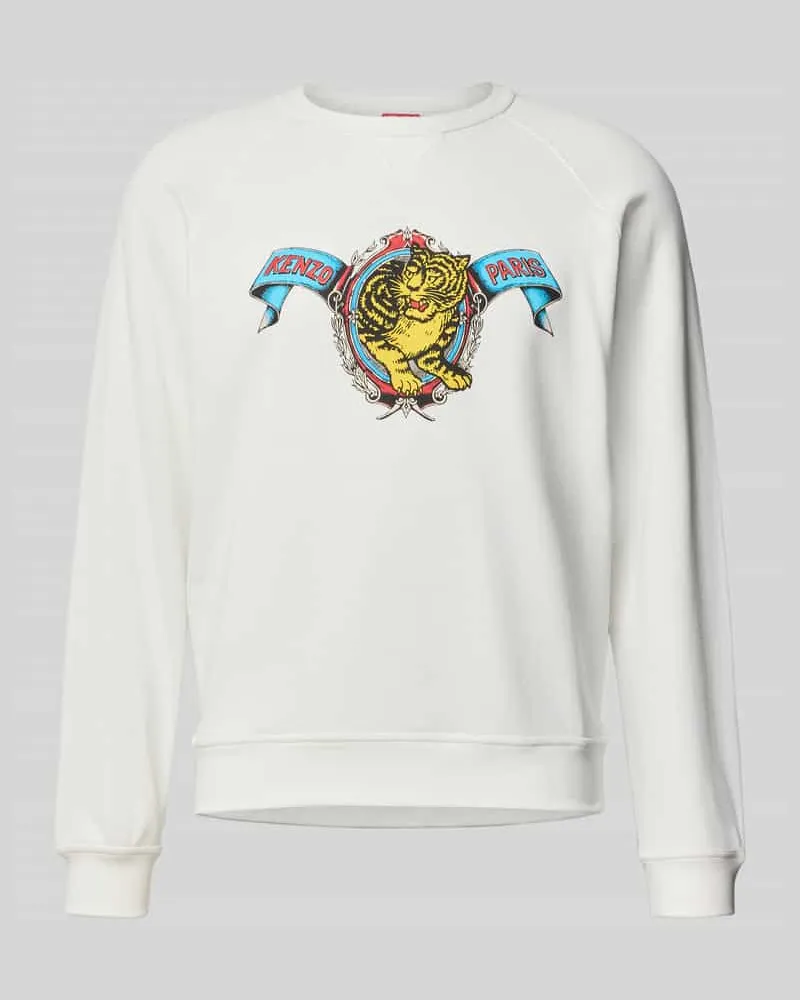 Kenzo Relaxed Fit Sweatshirt aus Baumwolle Weiss