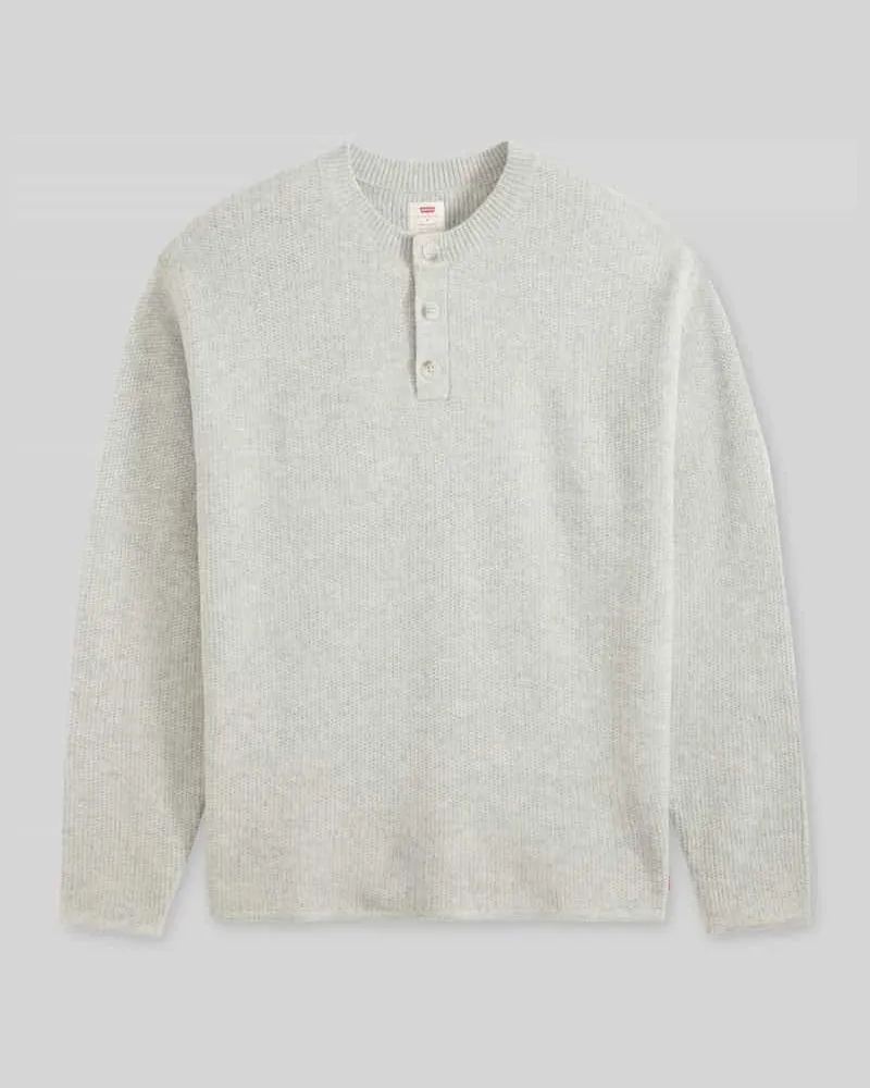 Levi's Relaxed Fit Pullover mit Woll-Anteil Hellgrau