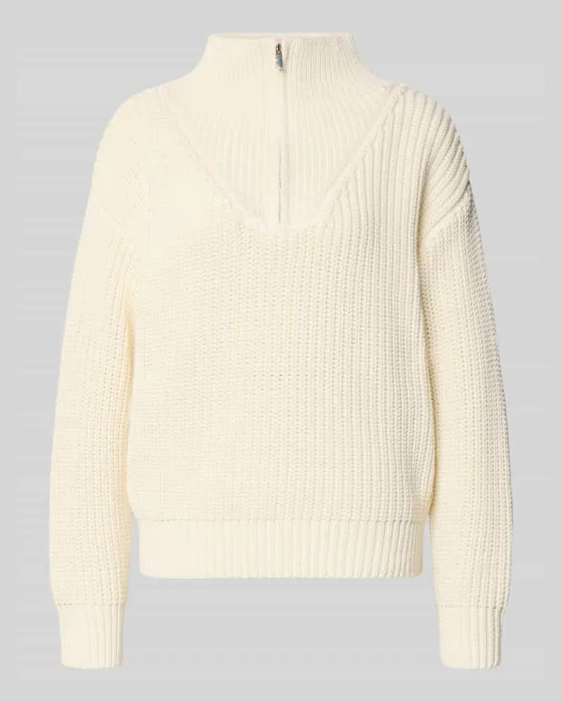 Fynch-Hatton Regular Fit Troyer in Strick-Optik Ecru