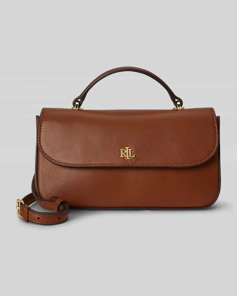 Ralph Lauren Umhängetasche aus echtem Kalbsleder Modell 'MRCY Camel