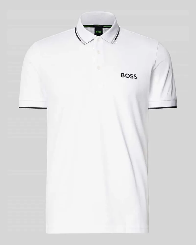 HUGO BOSS Regular Fit Poloshirt aus Baumwoll-Mix Modell ''Paddy Pro Weiss