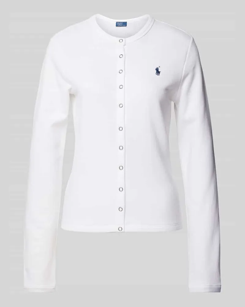 Ralph Lauren Strickjacken mit Logo-Stitching Modell 'TERRY Weiss