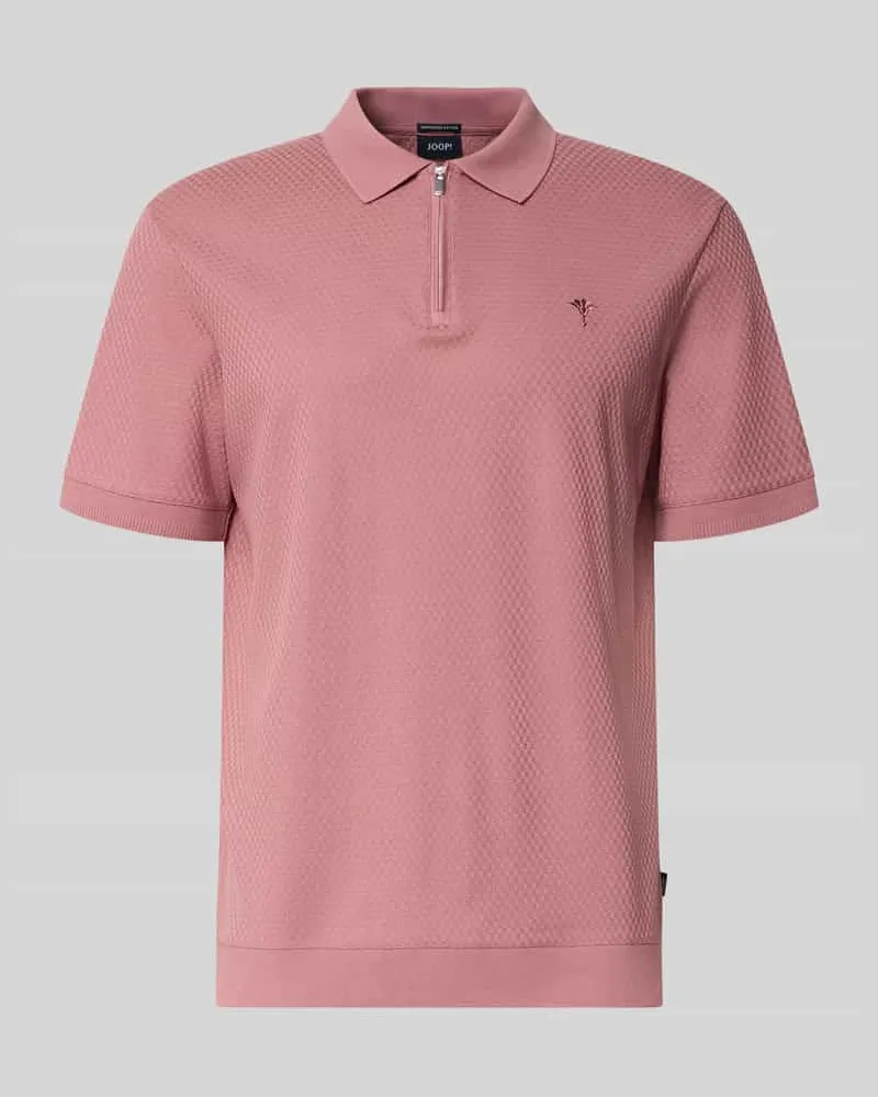 JOOP! Regular Fit Poloshirt mit Strukturmuster Modell 'Tibaris Rosa