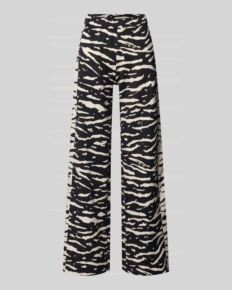 Marc Cain Wide Leg Stoffhose mit elastischem Bund Black