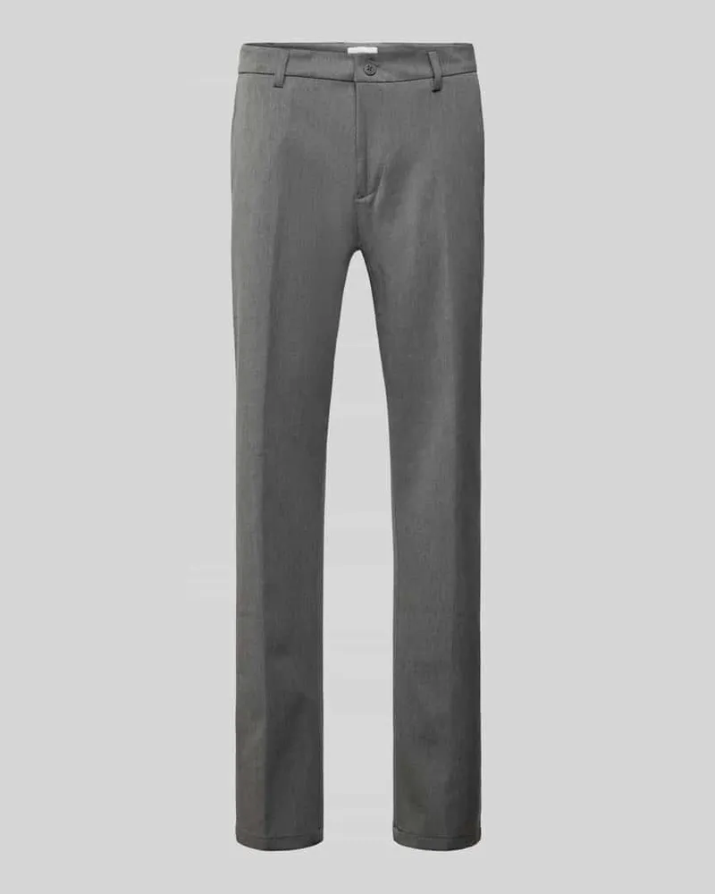 LES DEUX Regular Fit Anzughose mit Gürtelschlaufe Hellgrau