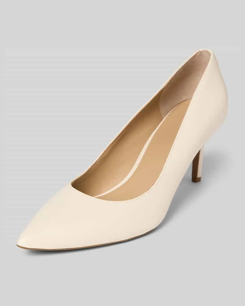Ralph Lauren Pumps aus Leder mit Pfennigabsatz Modell 'LANETTE Offwhite