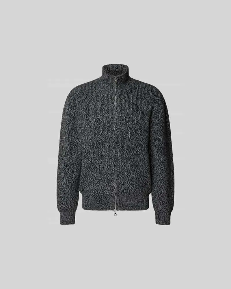 Officine Generale Strickjacke mit Reißverschluss Dunkelgrau