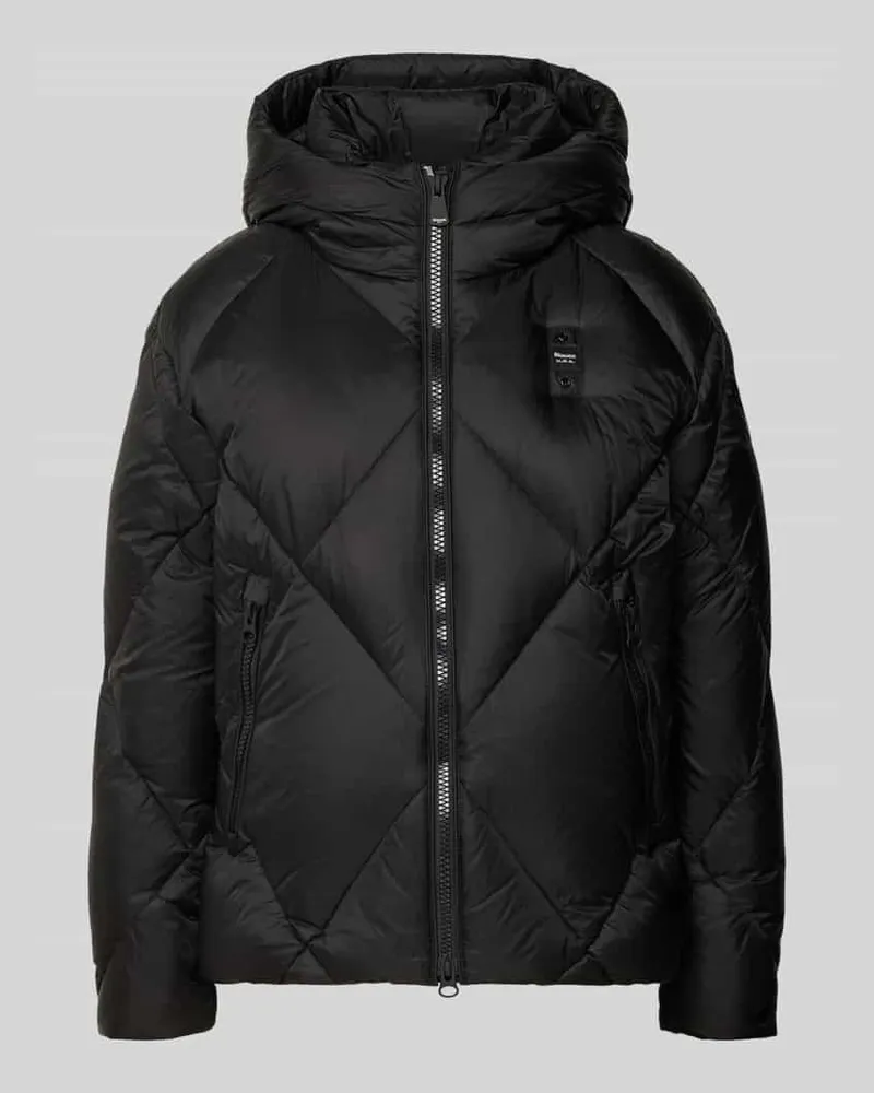 Blauer Daunenjacke mit Kapuze Modell 'LAMARTINE Black