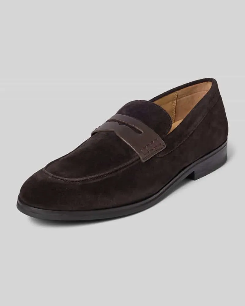 JOOP! Loafer aus echtem Leder Modell 'velluto misto kleitos loa Dunkelbraun