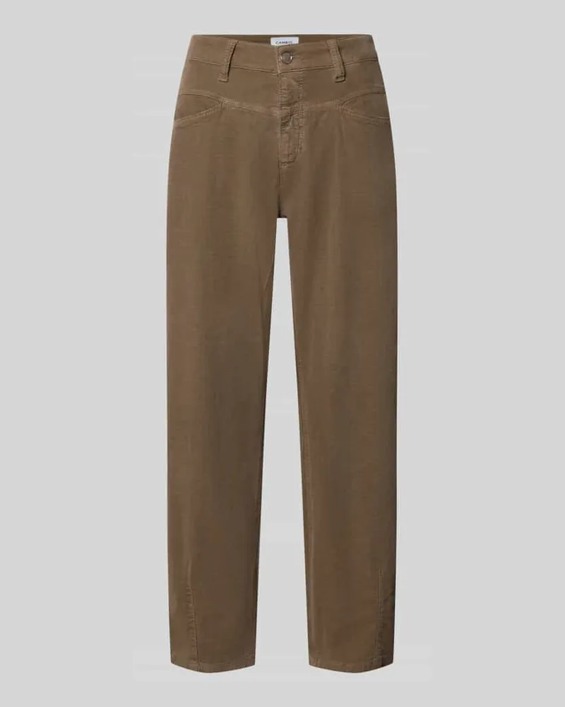Cambio Barrel Fit Cordhose aus reiner Baumwolle Modell 'ELIN Taupe