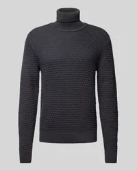 Casual Friday Rollkragenpullover mit Label-Detail Modell 'Karl Marine