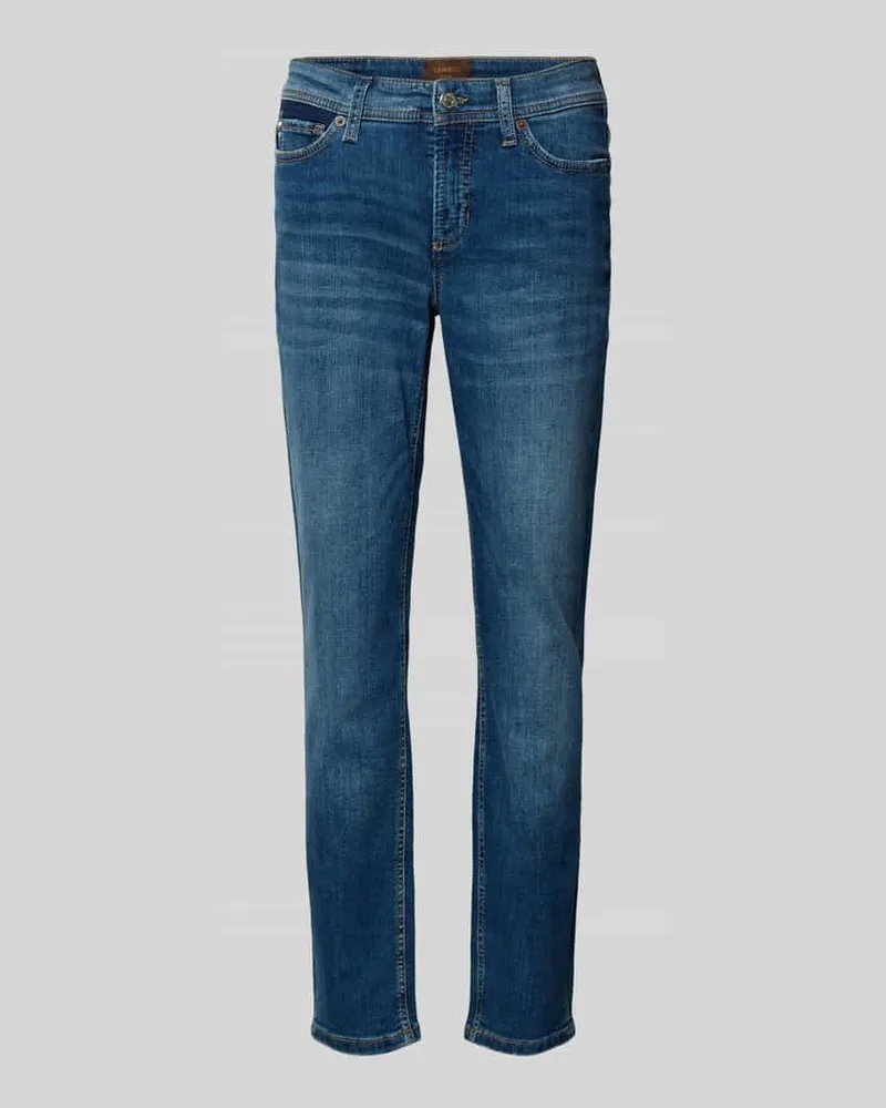 Cambio Slim Fit Jeans aus Baumwoll-Mix Modell 'PIPER Blau