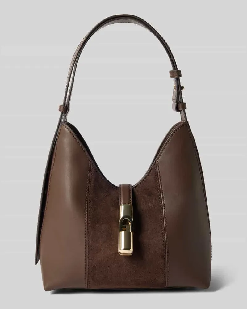 Furla Tote Bag aus echtem Leder Modell 'Goccia Dunkelbraun