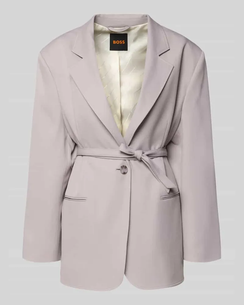 HUGO BOSS Slim Fit Longblazer mit Viskose-Anteil Modell 'JALARA Flieder