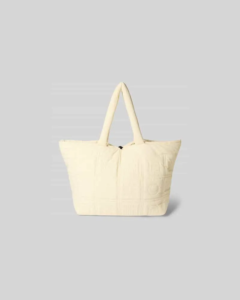 Nanushka Shopper mit Steppnähten Ecru