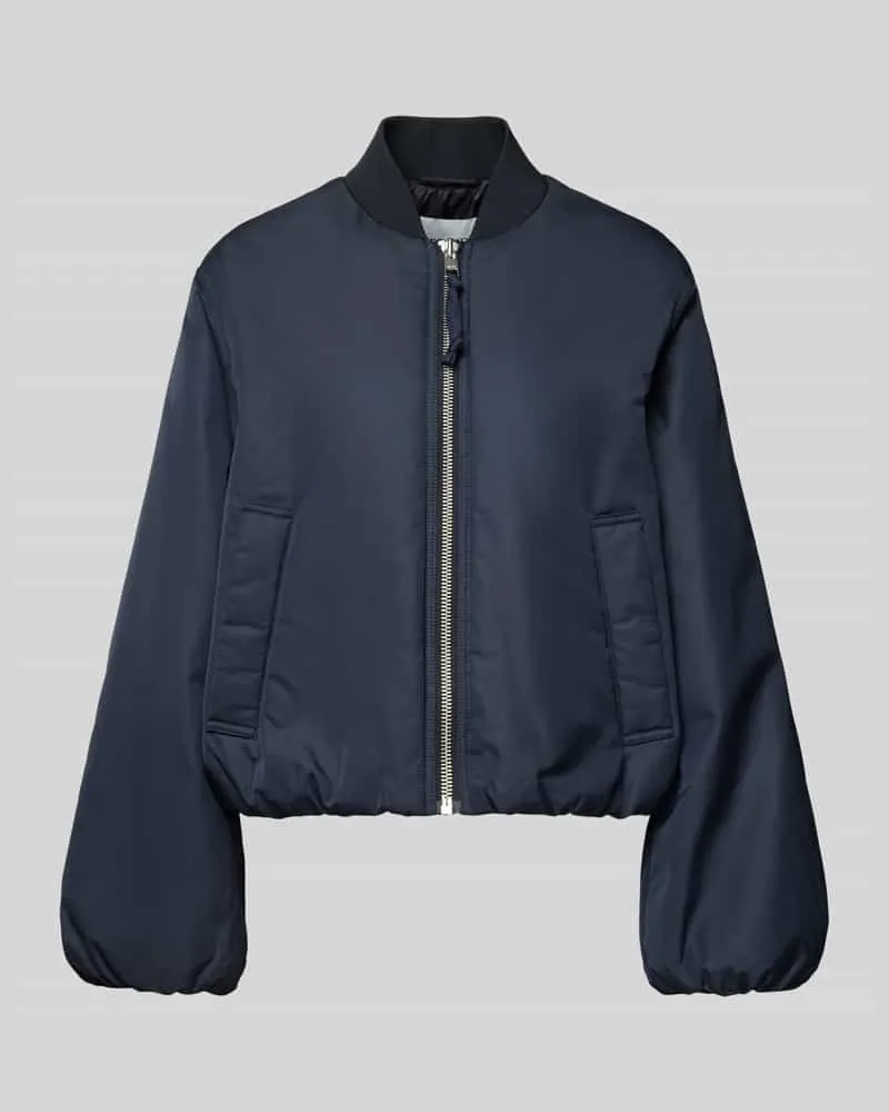 Marc O'Polo Regular Fit Bomberjacke mit College-Kragen Marine