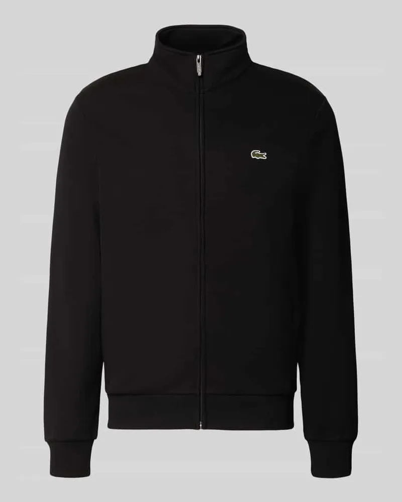 Lacoste Regular Fit Sweatjacke aus Baumwoll-Mix Black