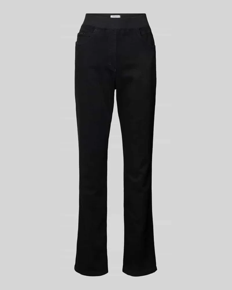 Brax Straight Fit Jeans mit elastischem Bund Black