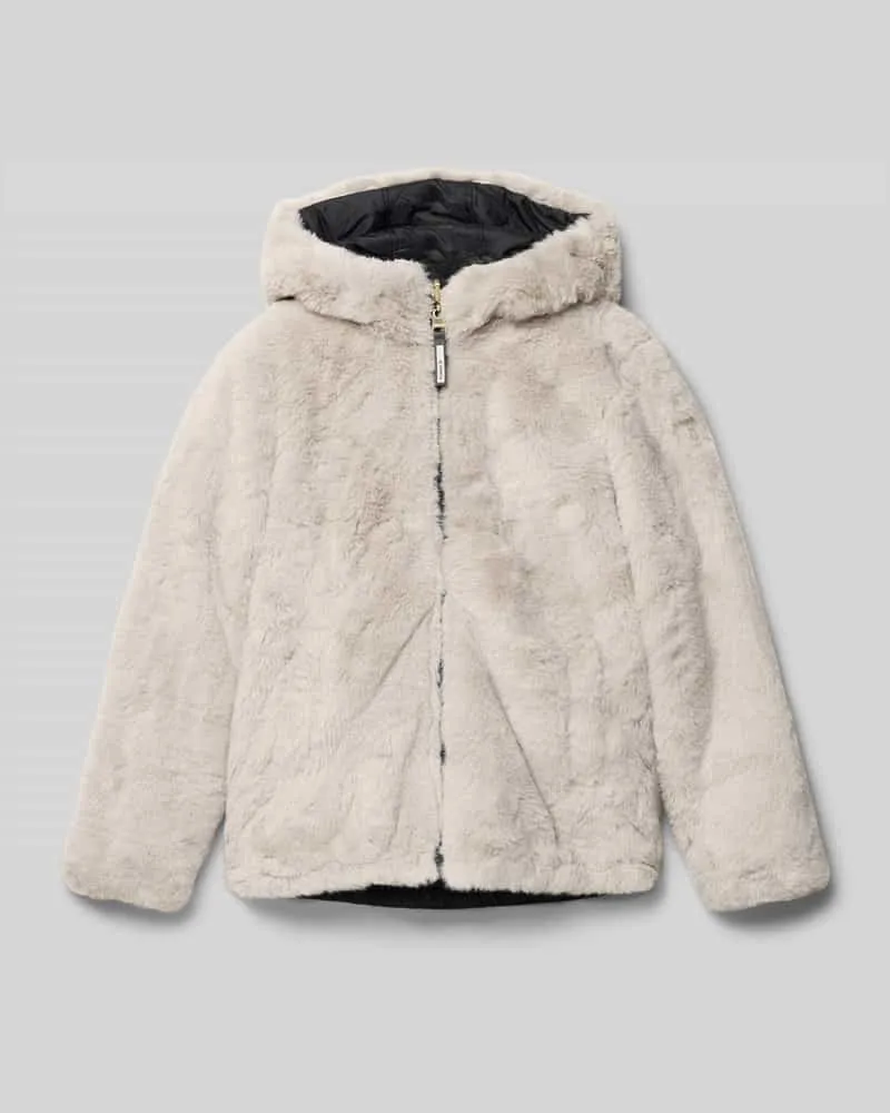 Garcia Jeanswear Regular Fit Winterjacke mit Kunstfellbesatz Black