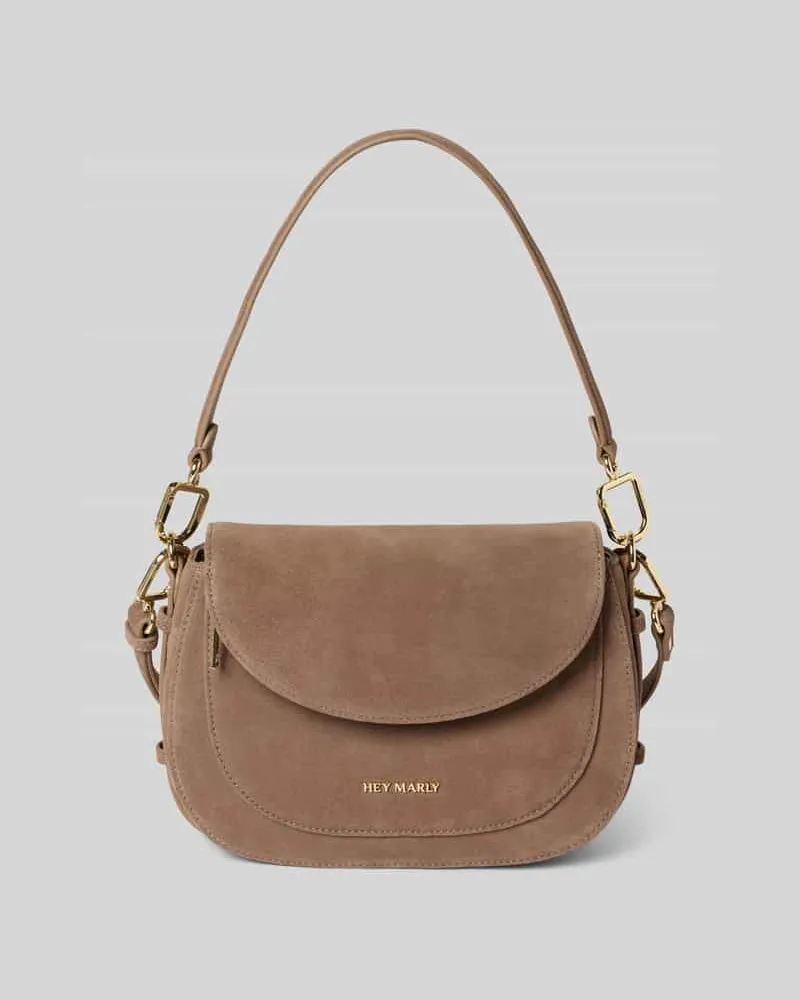 Hey Marly Handtasche aus Rindsleder Modell 'Big Sister Suede Taupe