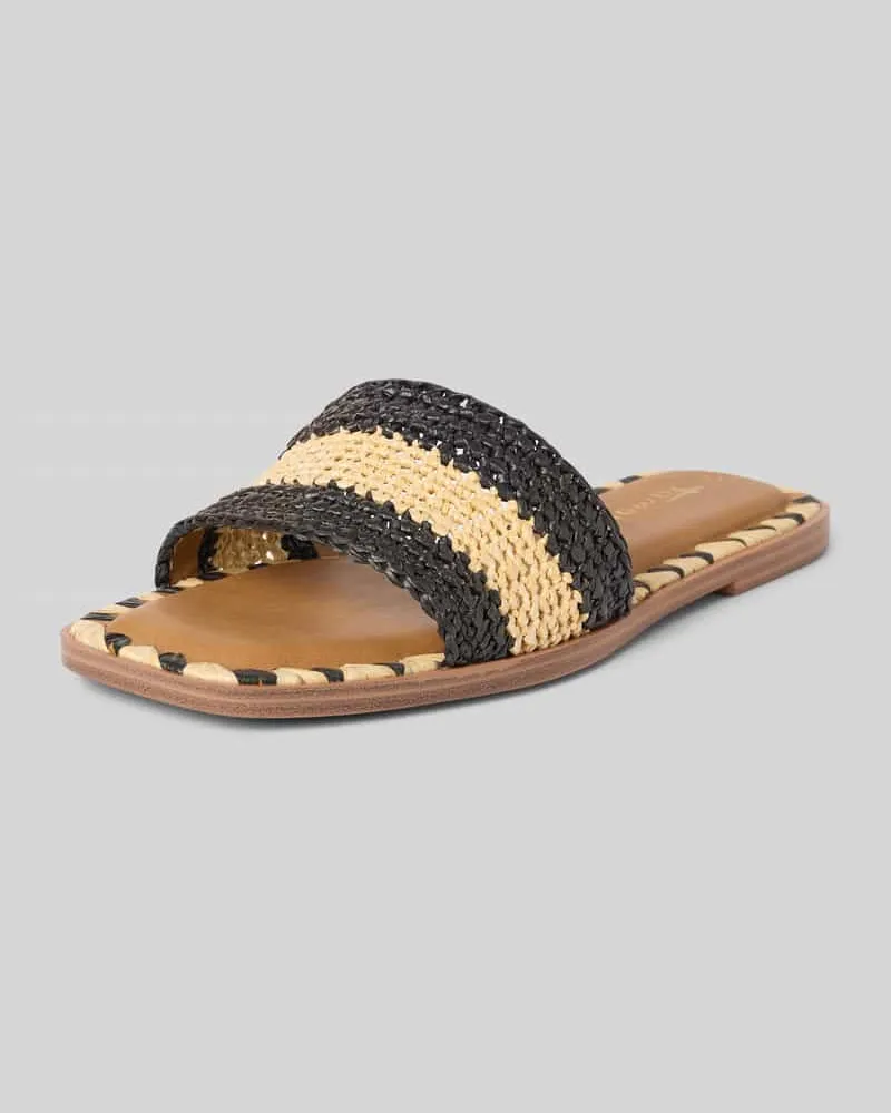 Tamaris Pantoletten mit Bast-Details Beige