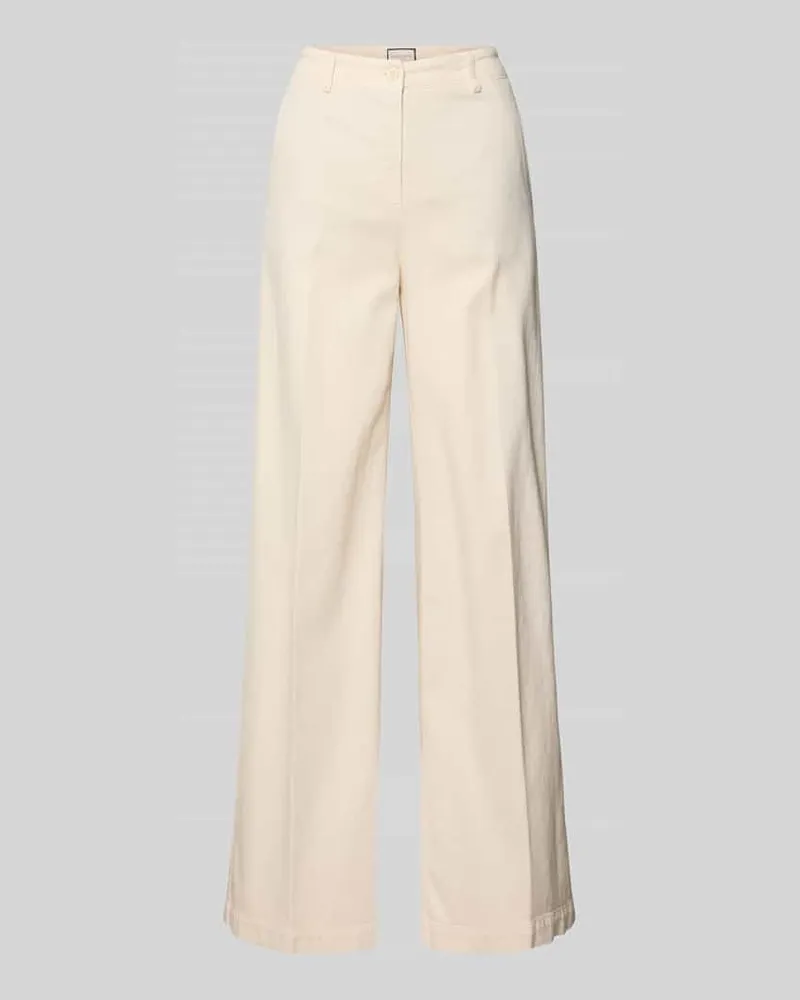 SEDUCTIVE  Hose mit Bügelfalten und Eingrifftaschen Beige