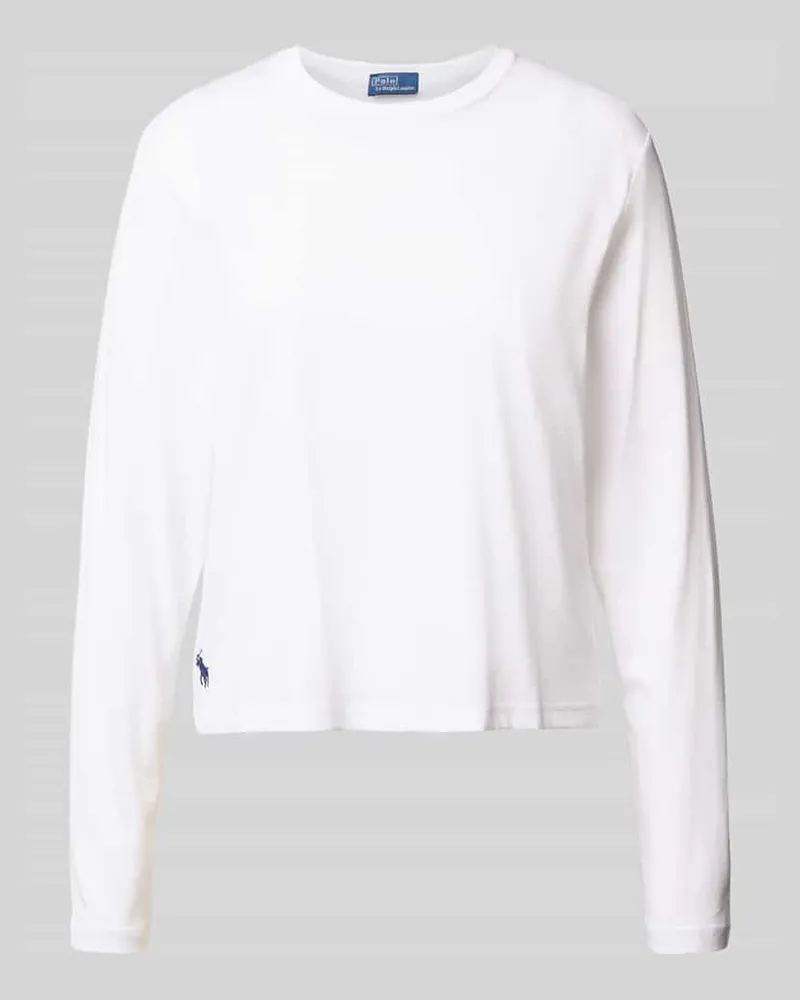 Ralph Lauren Regular Fit Longsleeve aus Baumwoll-Modal-Mix Weiss