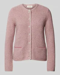 Maerz Strickjacke mit Eingrifftaschen aus Schurwolle-Mix Rosa