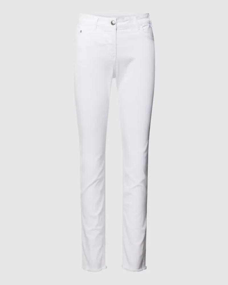 Sportalm Skinny Fit Jeans im unifarbenen Design Offwhite
