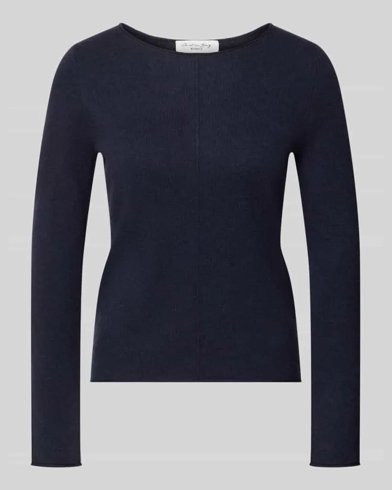 Christian Berg Regular Fit Strickpullover aus reinem Kaschmir Dunkelblau