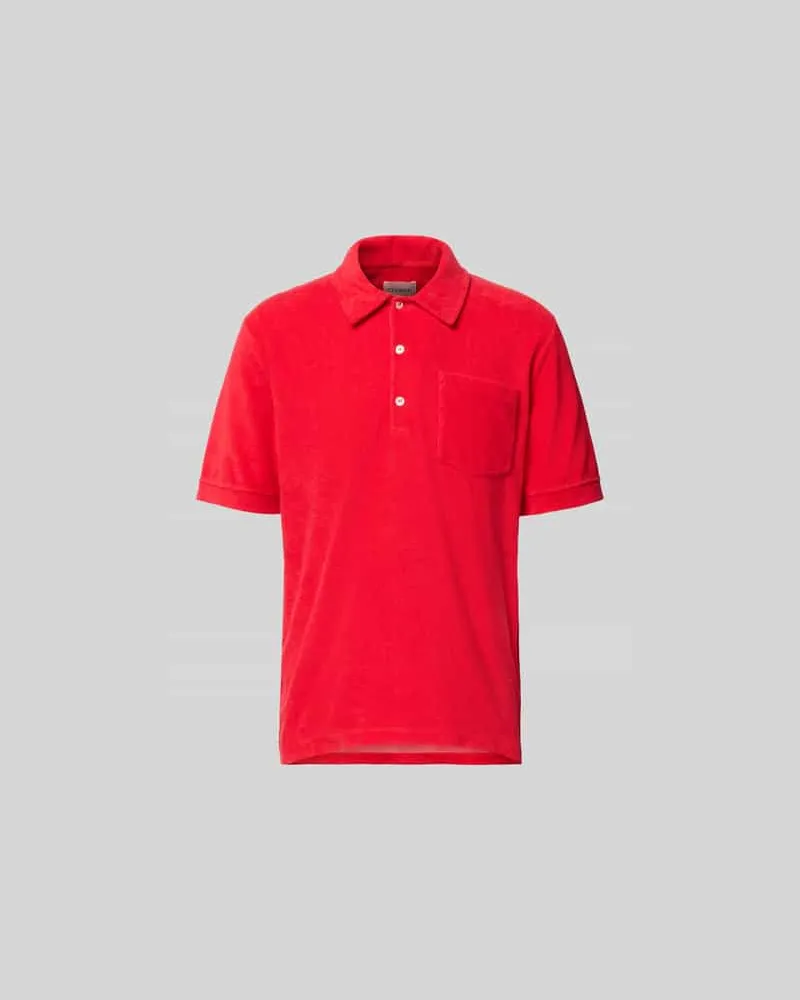Closed Regular Fit Poloshirt aus Baumwoll-Mix Hellrot