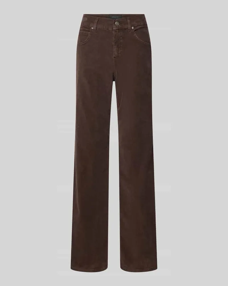 ANGELS  Cordhose mit 5-Pocket-Design Modell 'Lara Dunkelbraun