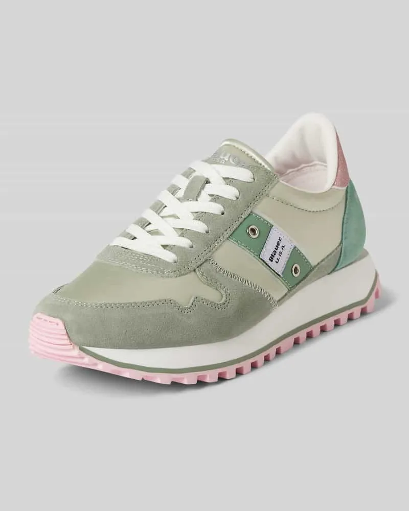 Blauer Sneaker mit Schnürverschluss Modell 'MILLEN Hellgruen