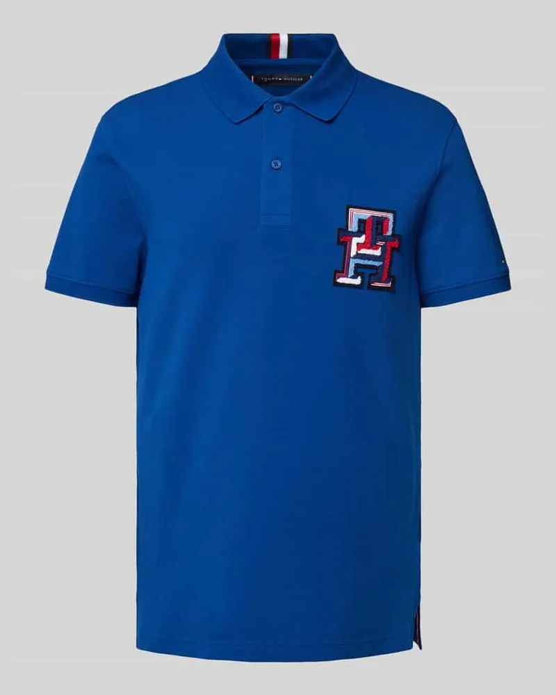 Tommy Hilfiger Regular Fit Poloshirt mit Label-Badge Royal