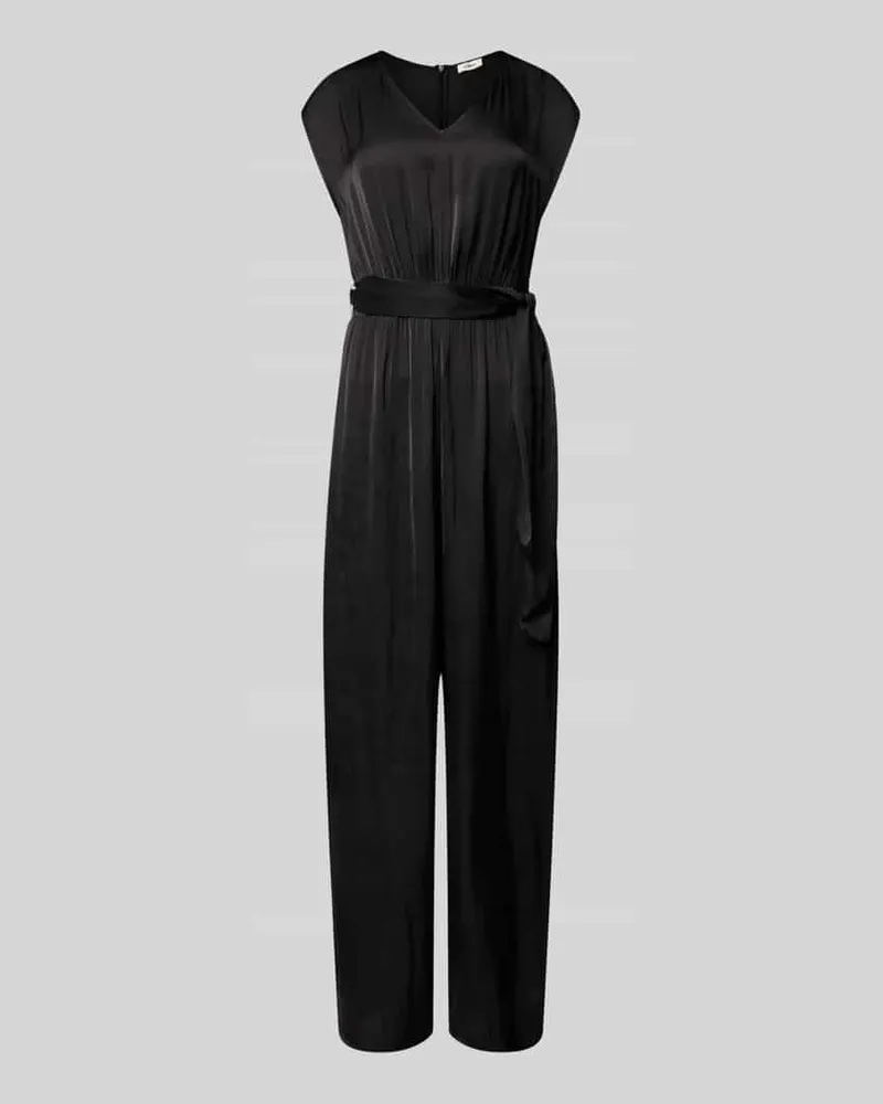 S.Oliver Regular Fit Jumpsuit mit Taillengürtel zum Binden Black