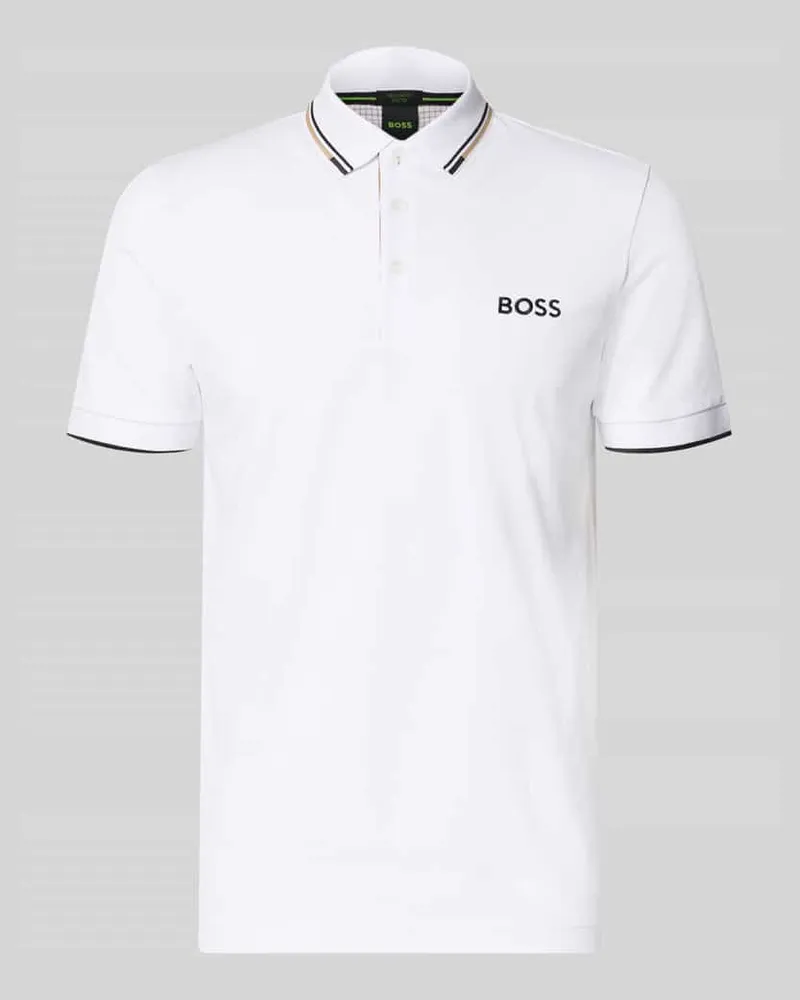 HUGO BOSS Regular Fit Poloshirt aus Baumwoll-Mix Modell 'PADDY PRO Offwhite