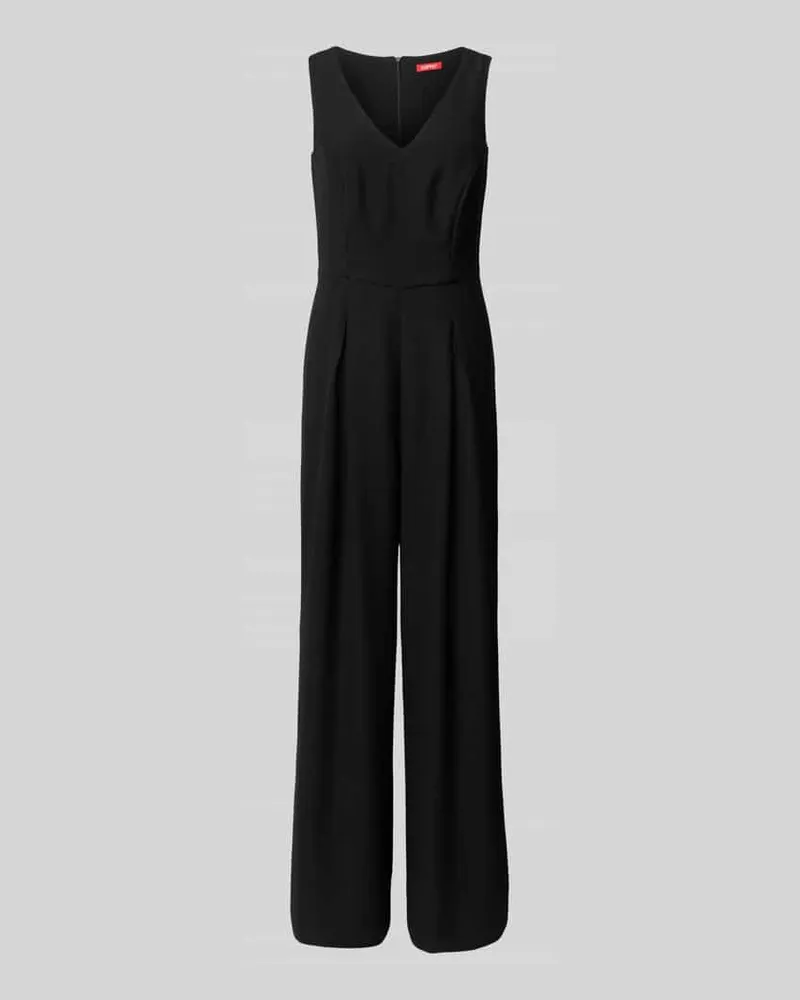 Esprit Jumpsuit in unifarbenem Design Black