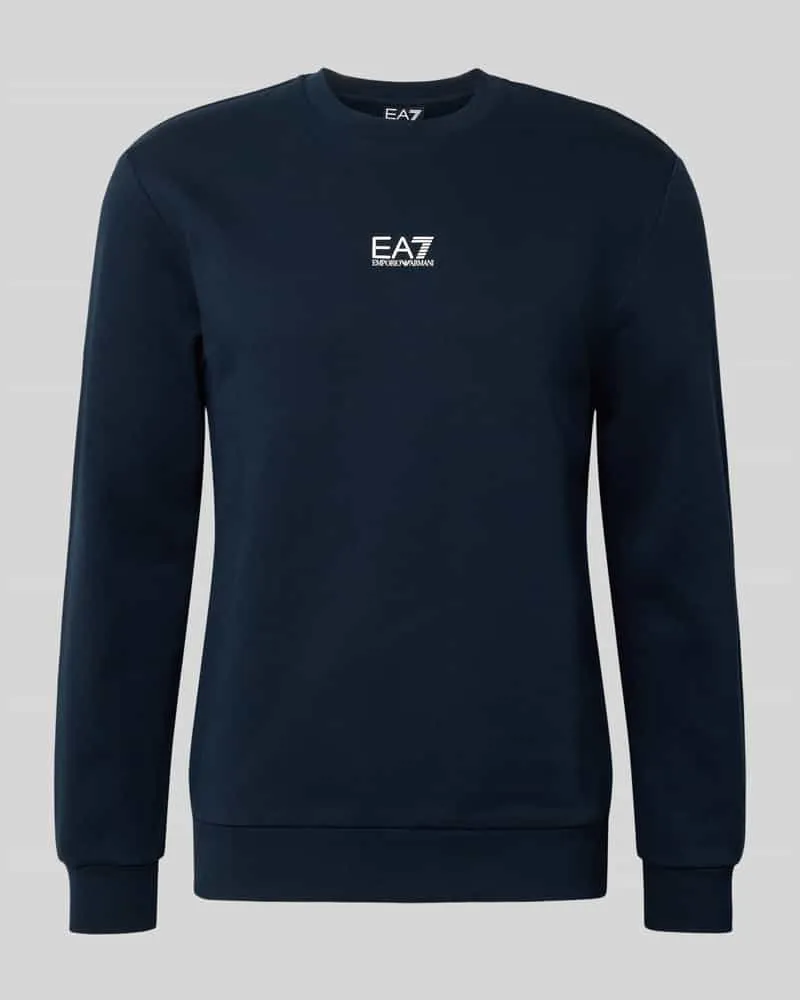 EA7 Sweatshirt mit Label-Detail Dunkelblau